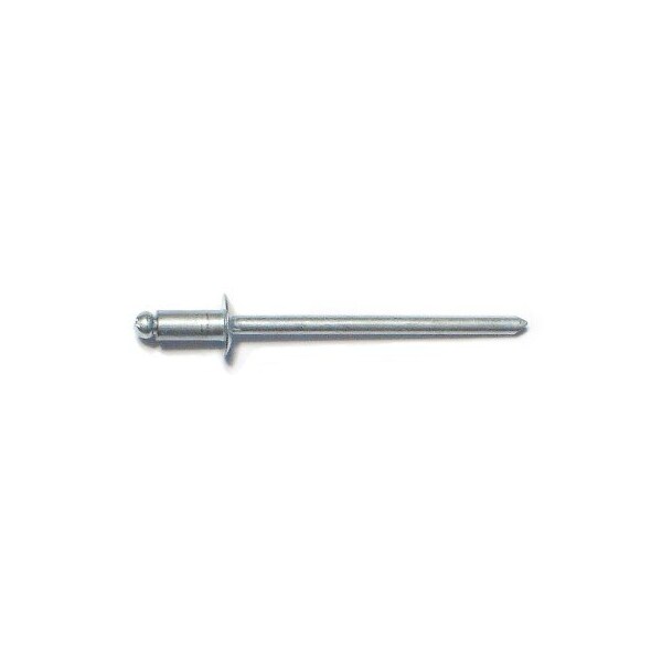 Midwest Fastener Blind Rivet, Dome Head, 1/8 in Dia., 1/8 in L, Steel Body, 100 PK 51083 - main
